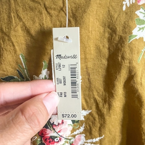 NWT Madewell Corsage Floral Peplum Blouse | Size 12 - Picture 10 of 13